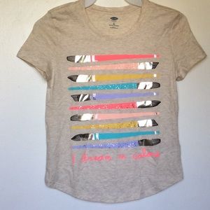 OLD NAVY SHORT SLEEVE-I DREAM IN COLORS